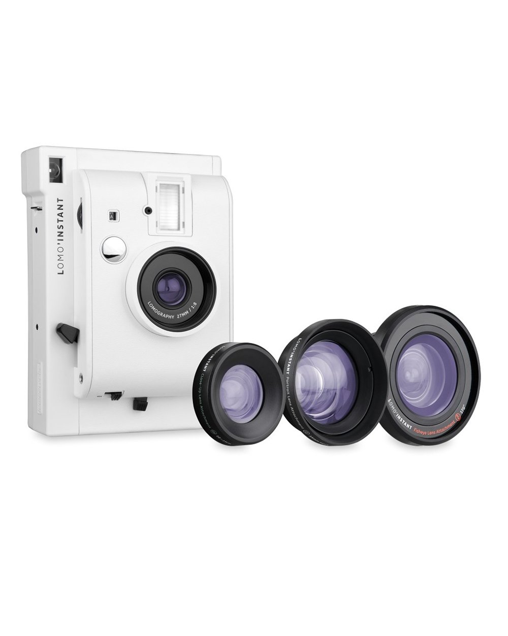 Моментален фотоапарат Lomo Instant White с обективи Моментален фотоапарат Lomo Instant White с обективи