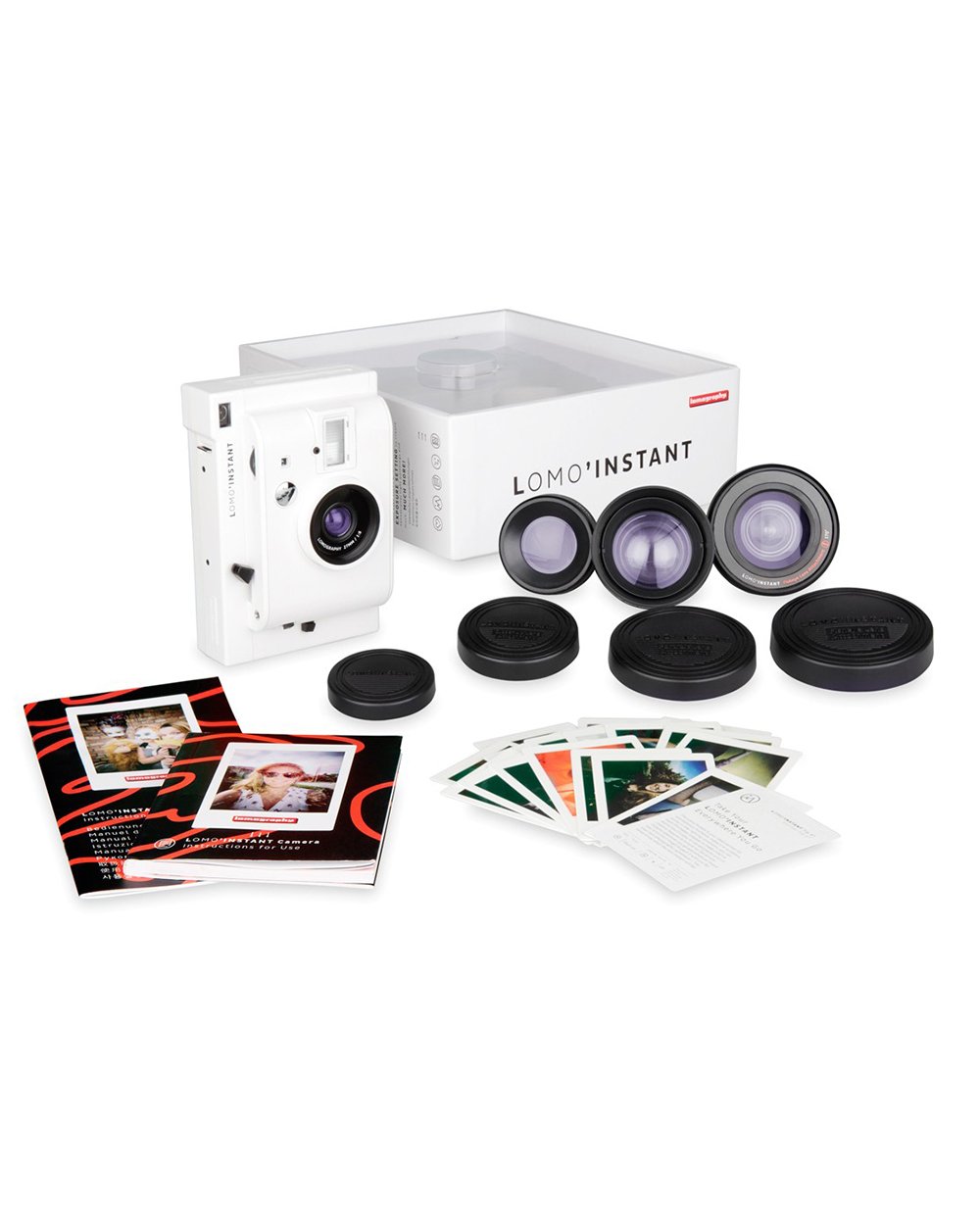 Моментален фотоапарат Lomo Instant White с обективи Моментален фотоапарат Lomo Instant White с обективи